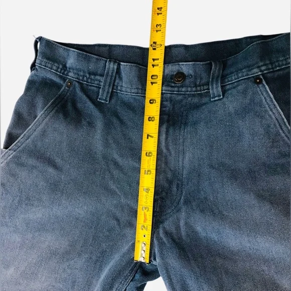 VTG 90s Y2K Patagonia Utility Workwear Pants L Blue Mens Straight 32 Waist jeans - Picture 9 of 13